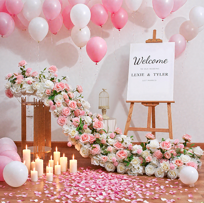 High-fidelity mixed floral arrangement bouquet - Romantic pink and white tones, an excellent choice for decoration