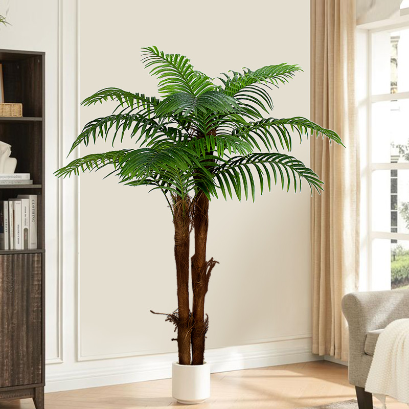 A large floor-standing artificial brown palm plant, an ideal choice for enhancing the interior style