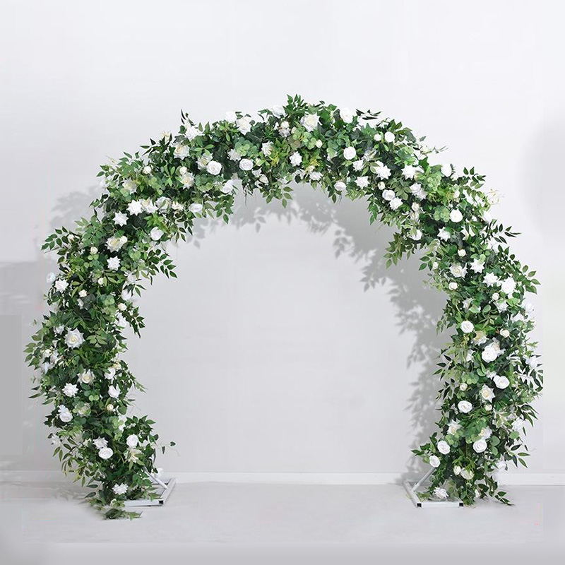 Romantic white floral arch wedding celebration decoration flower stand