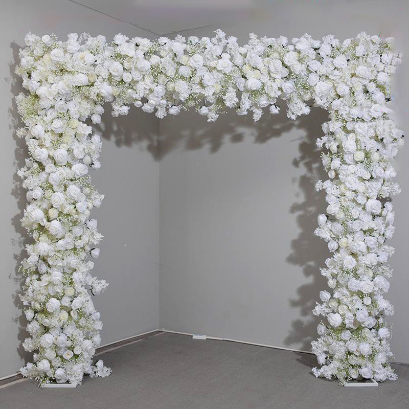 Simulated white flower gate wedding celebration venue decoration props