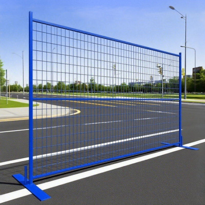 High-temperature plastic-coated blue fence: Safeguarding road safety