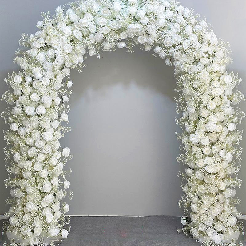 White starry sky rose artificial flower art arch wedding celebration decoration flower stand