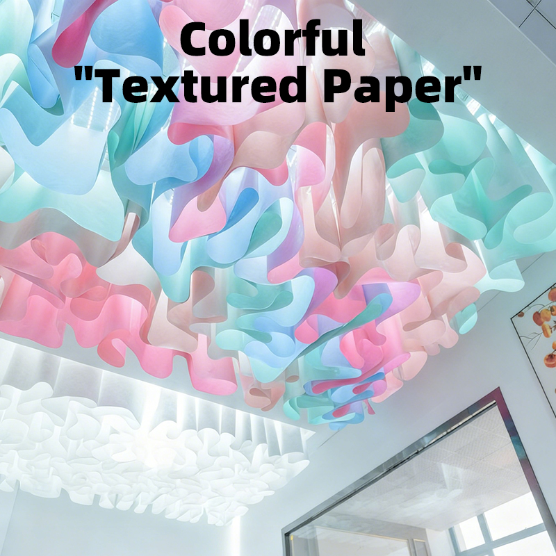 Gradient Color Art Cloud Ceiling - Immersive Space Decoration Props for Check-in Spots